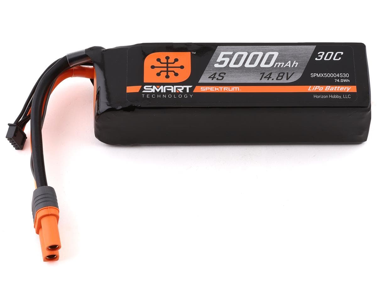 Spektrum RC 4S Smart 30C LiPo Battery Pack w/IC5 Connector (14.8V/5000mAh)