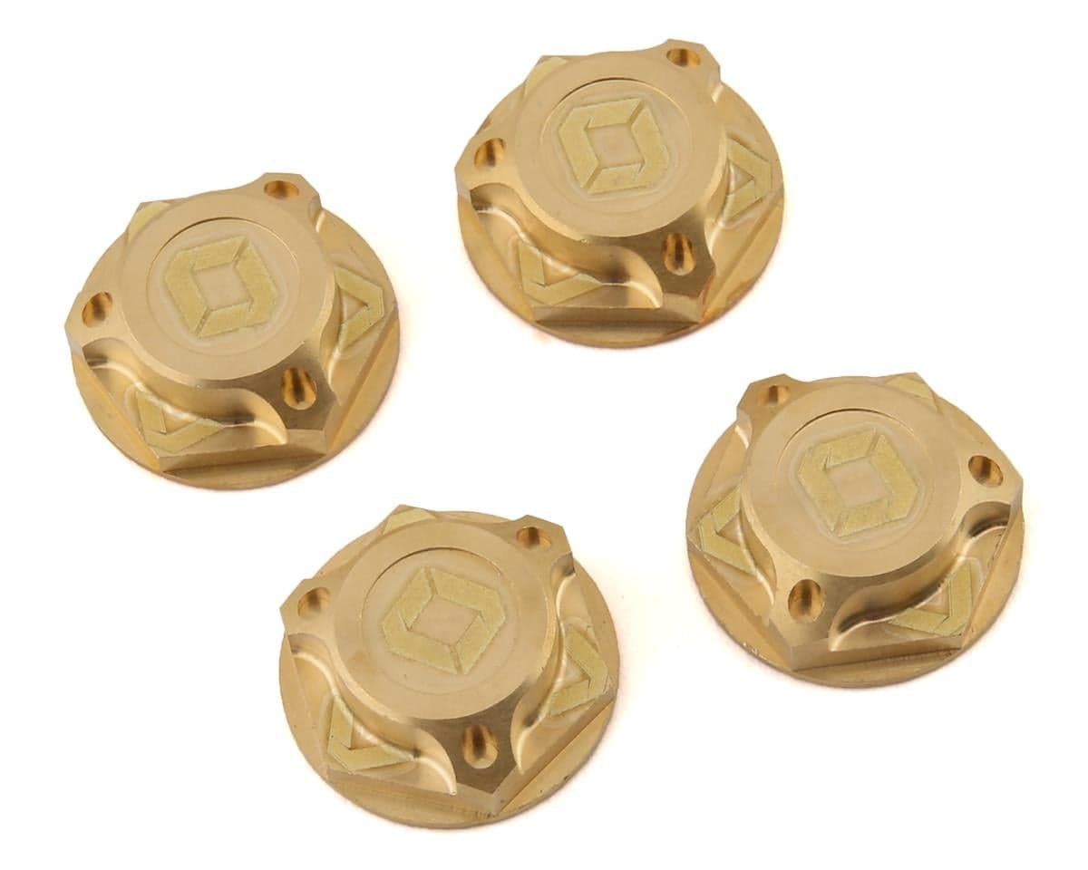 Avid RC Triad 17mm Brass Capped Wheel Nuts (Gold) (4)