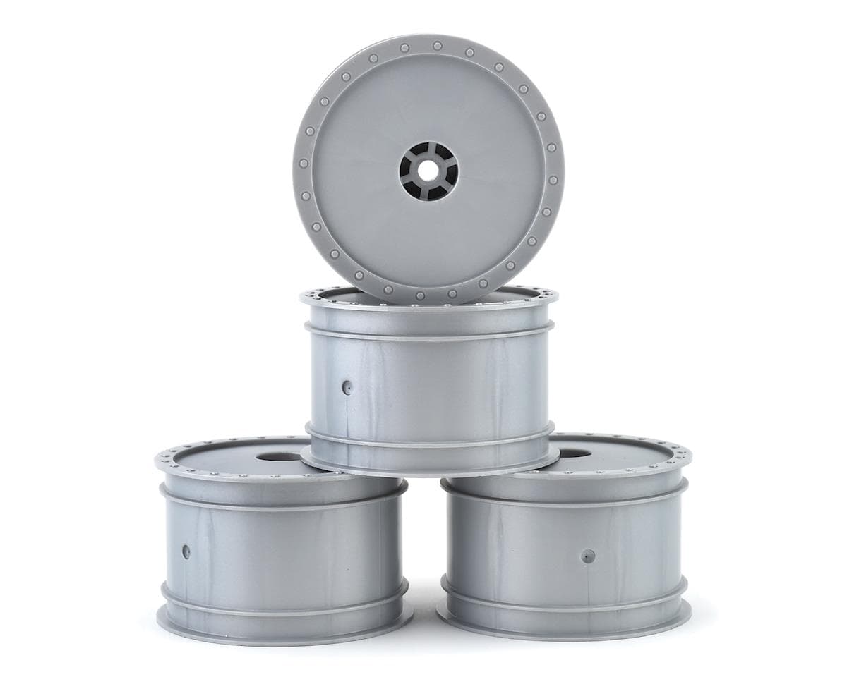 DE Racing 12mm Hex "Borrego" 2.2 1/10 Buggy Rear Wheels (Silver) (4) (B6/22)