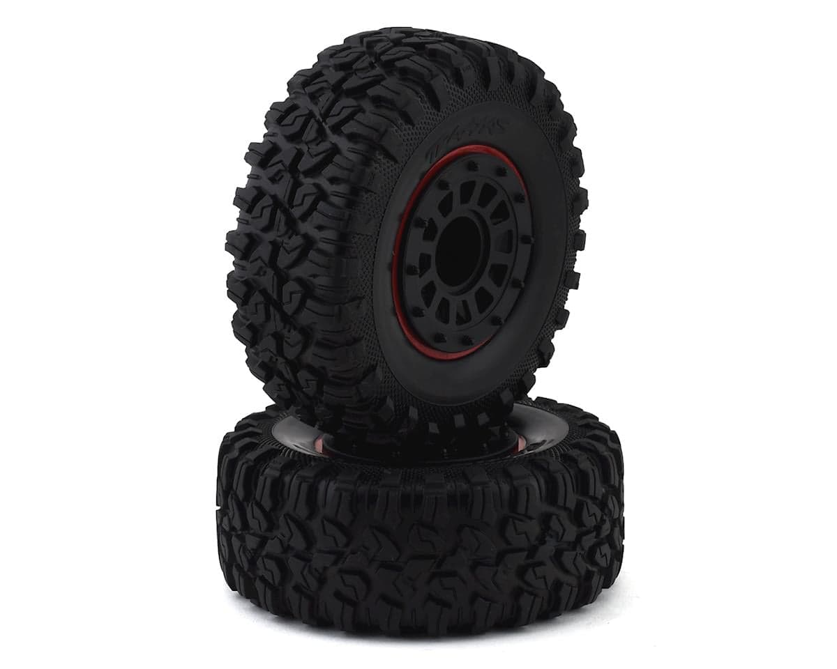 Traxxas TRX-4 6x6 Pre-Mounted Terrain 2.2" Crawler Tires w/G63 Wheels (Black) (2)