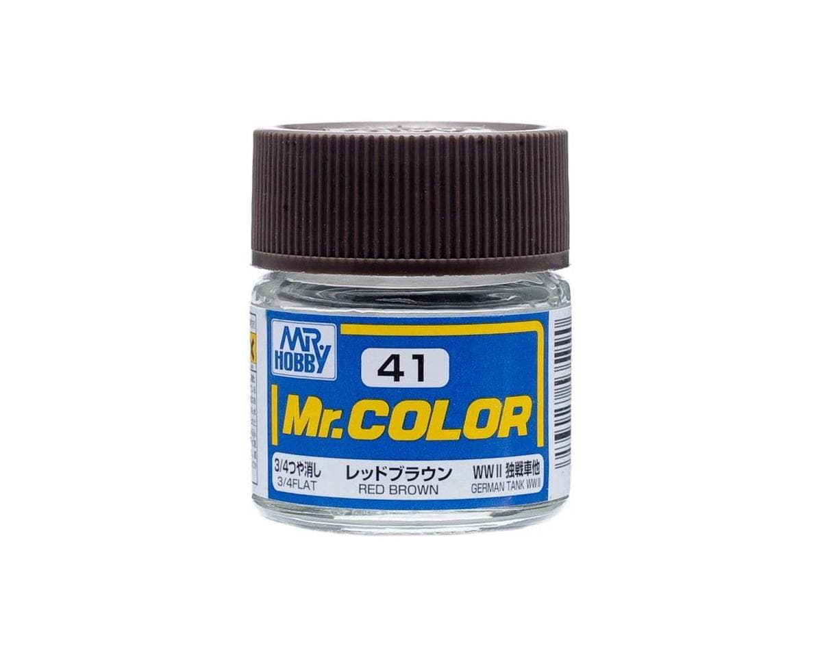 GSI Creos Mr. Hobby C41 Flat Red Brown Acrylic Hobby Paint (10ml)