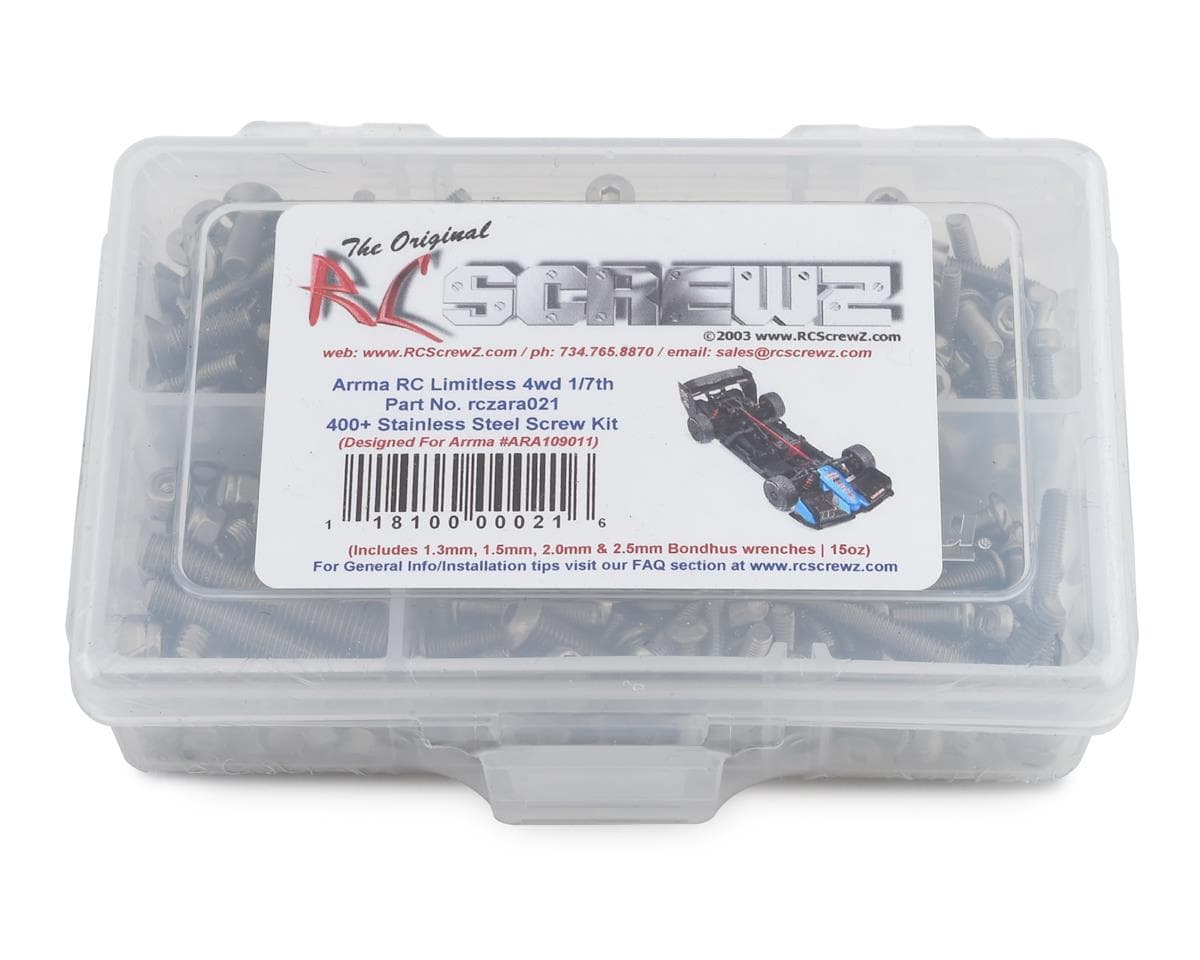 RC Screwz Arrma RC Limitless 1/7th Stainless Steel Screw Kit
