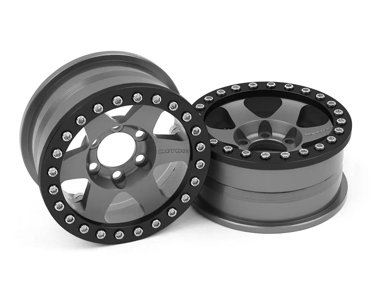 Vanquish Products 1.9" Method MR310 CNC Aluminum Crawler Beadlock Wheels (Grey) (2)