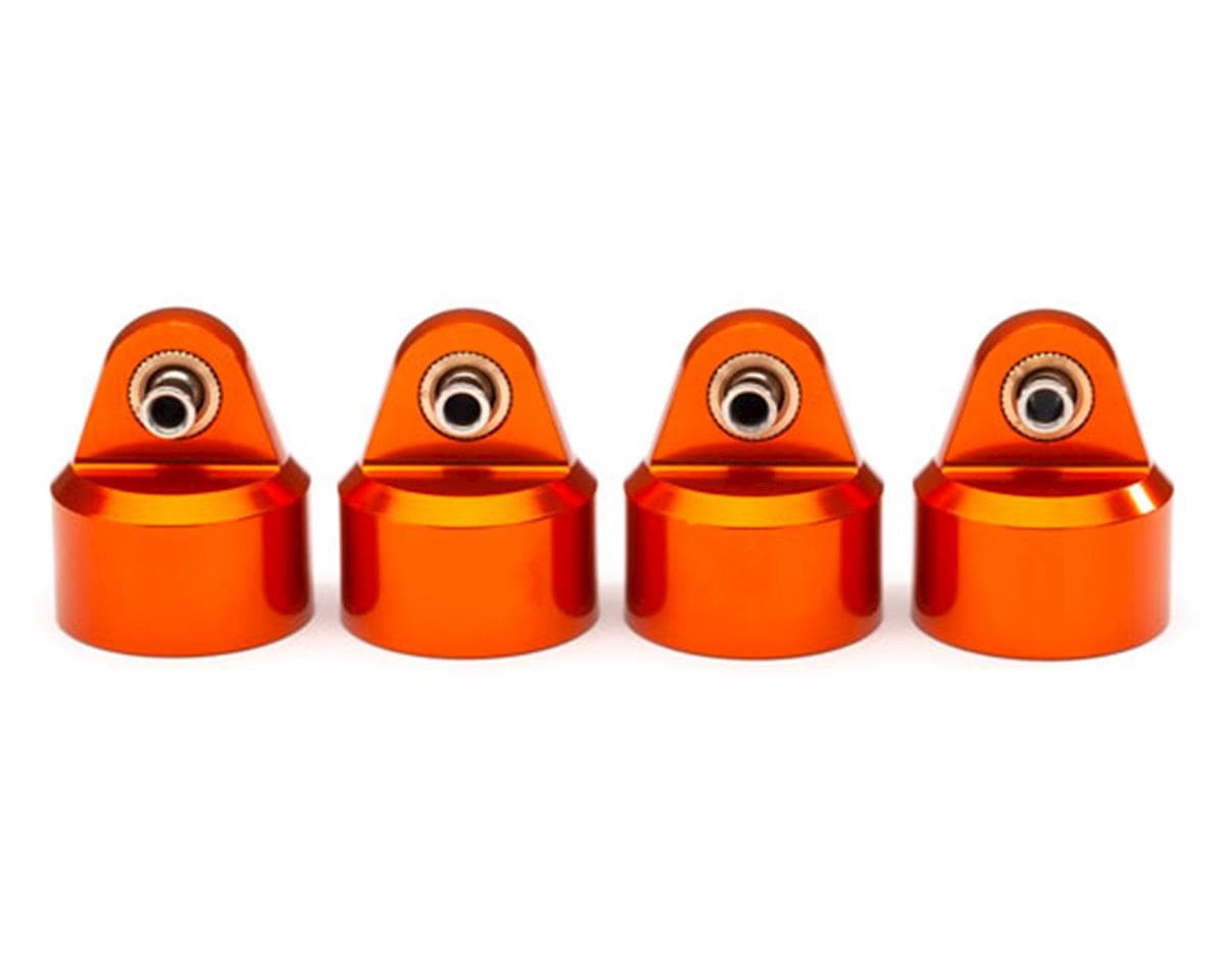 Traxxas GT-Maxx Aluminum Shock Caps (Orange) (4)