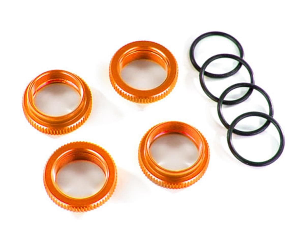Traxxas GT-Maxx Aluminum Spring Retainer (Orange) (4)