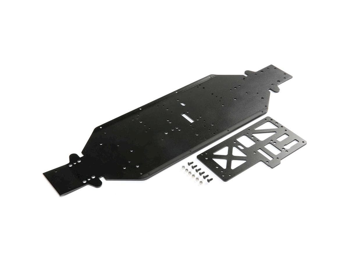 Losi Chassis w/Brace, 4mm Black: DBXL-E 2.0