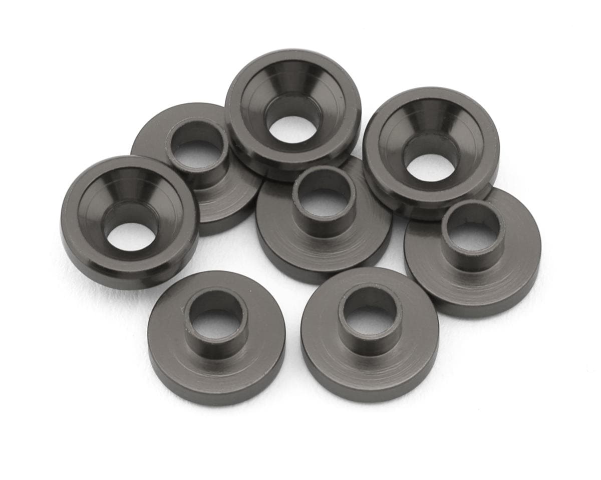 Reefs RC Aluminum Countersunk Servo Washers (Grey) (8)