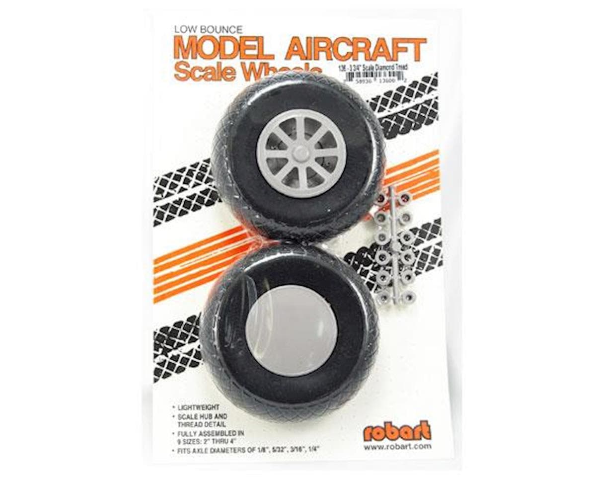 Robart 3 3/4" Scale Diamond Tread Wheels (2)