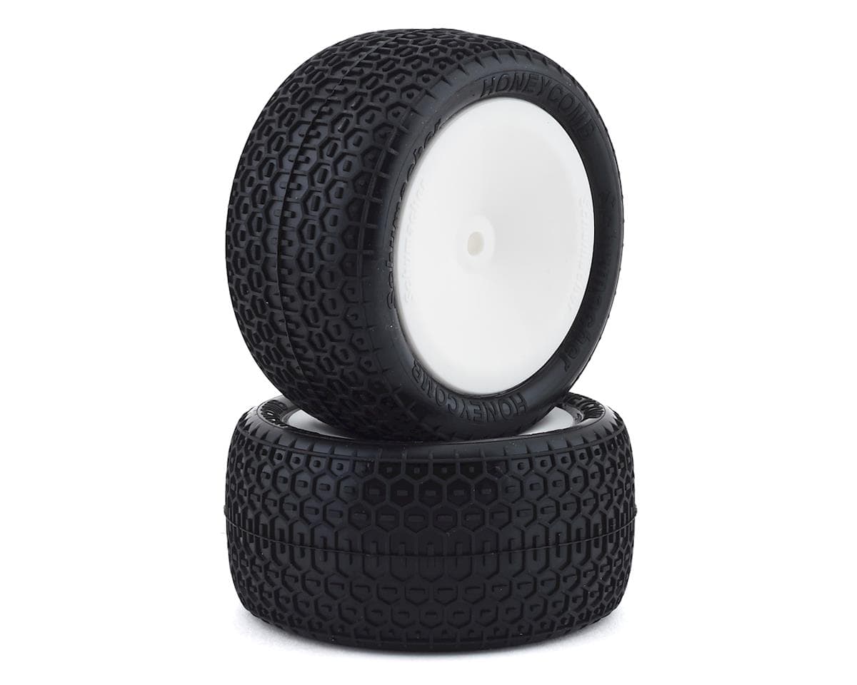 Schumacher Honeycomb Pre-Mounted 2.2" 1/10 Buggy Rear Tires (2) (Yellow) w/12mm Hex (Cragg Insert)