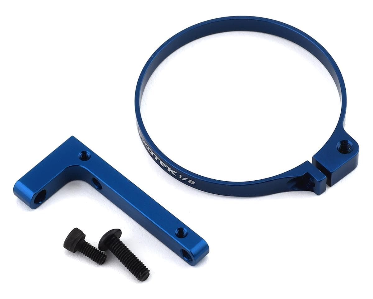 Exotek 1/8 V2 E-Buggy Clamp On Fan Mount (Blue)