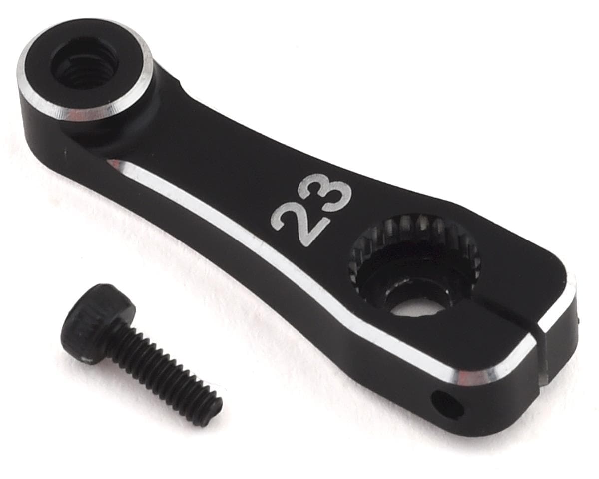 Team Losi Racing 22X-4 Aluminum Clamping Servo Horn (Black) (23T)