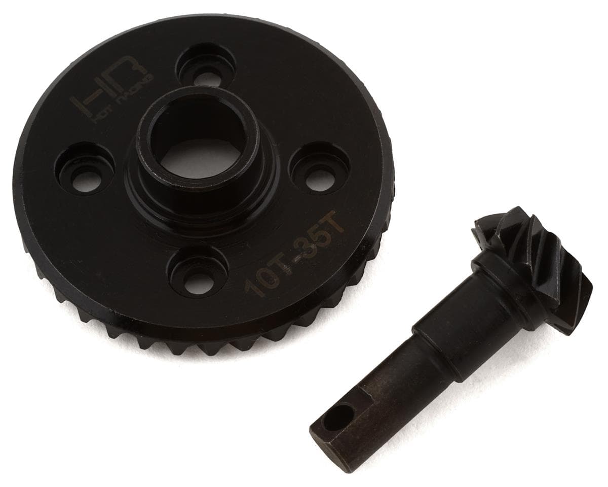 Hot Racing Steel Helical Underdrive Differential Ring/Pinion for Traxxas TRX-4 (35T/10T)