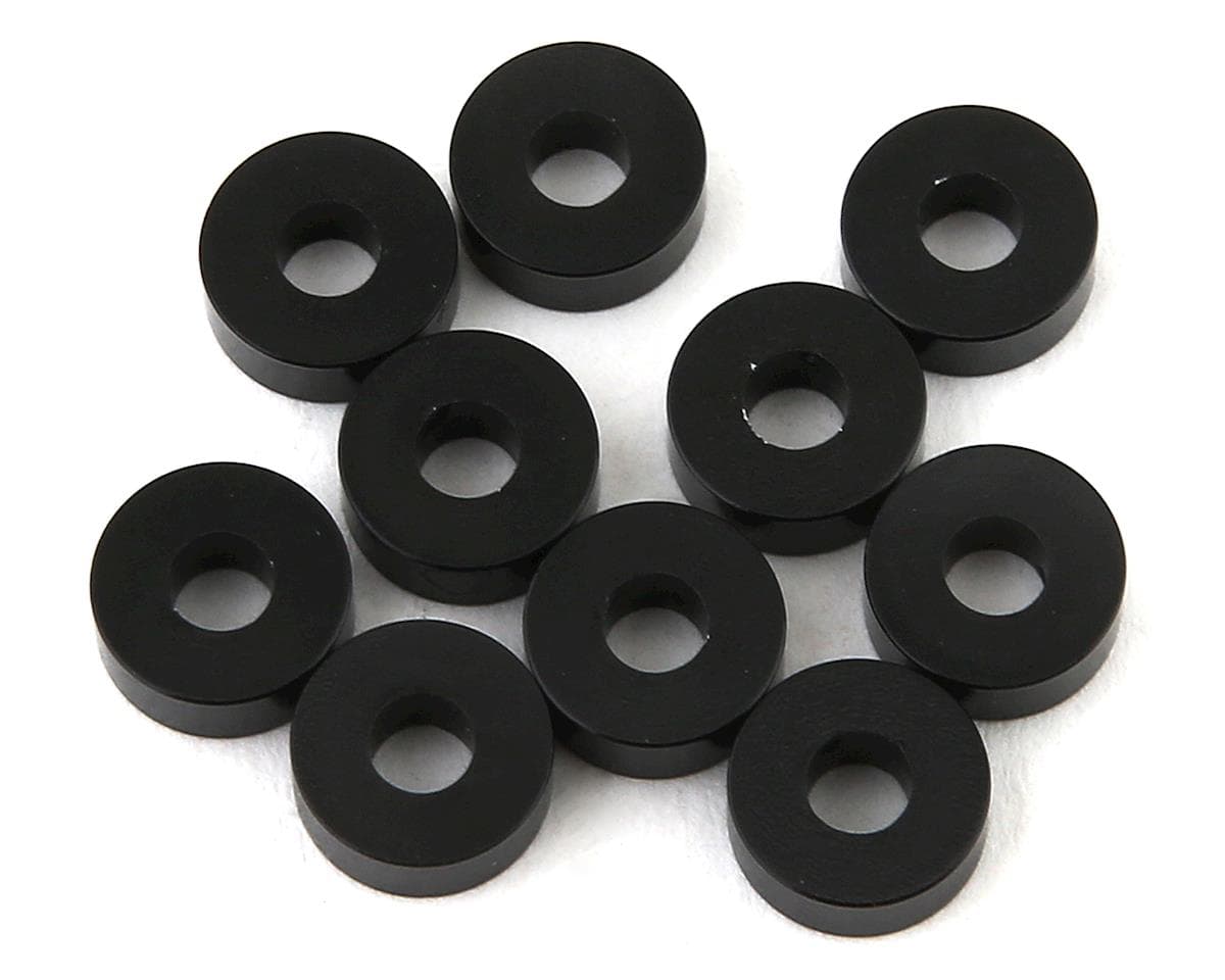 1UP Racing 3x8mm Precision Aluminum Shims (Black) (10) (3mm)