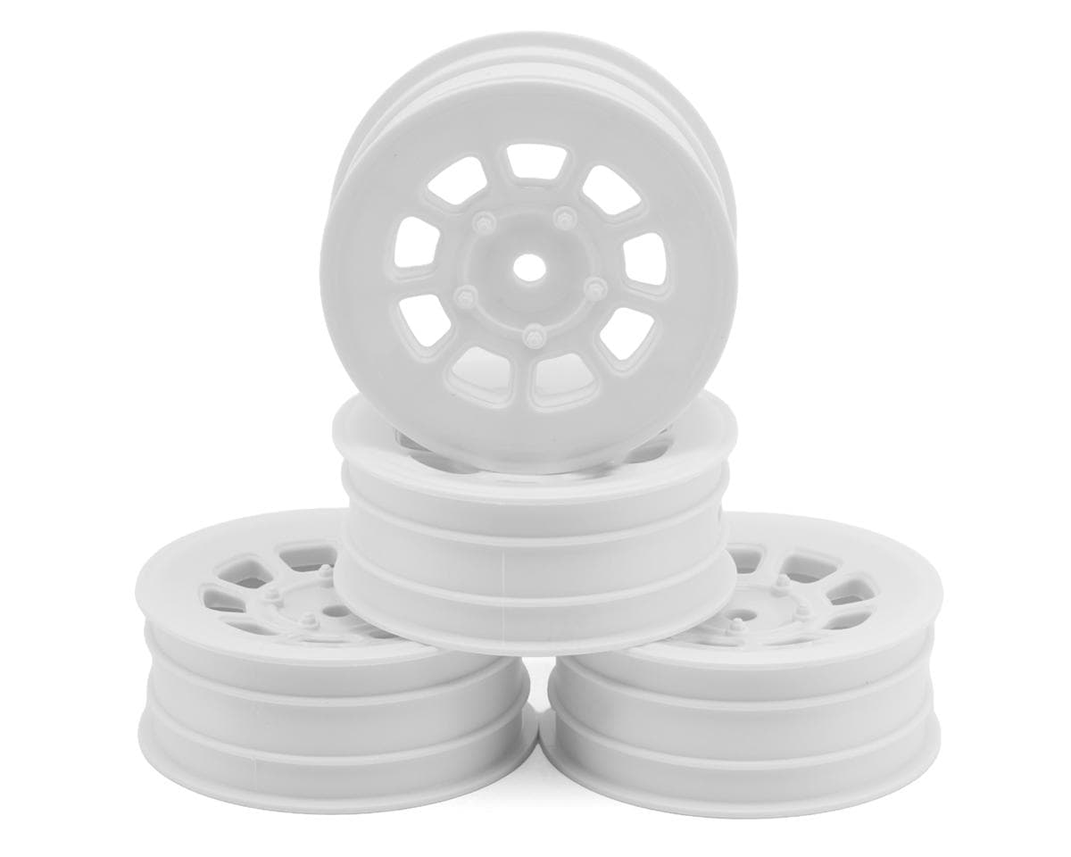 JConcepts 9 Shot 2.2 Dirt Oval Front Wheels (White) (4) (B6.1/XB2/RB7/YZ2) w/12mm Hex
