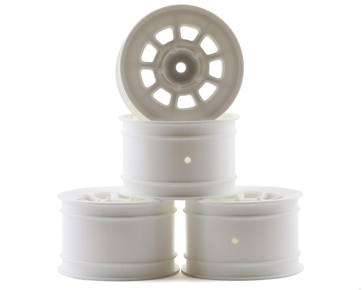 JConcepts 9 Shot 2.2 Dirt Oval Rear Wheels (White) (4) (B6.1/XB2/RB7/YZ2) w/12mm Hex