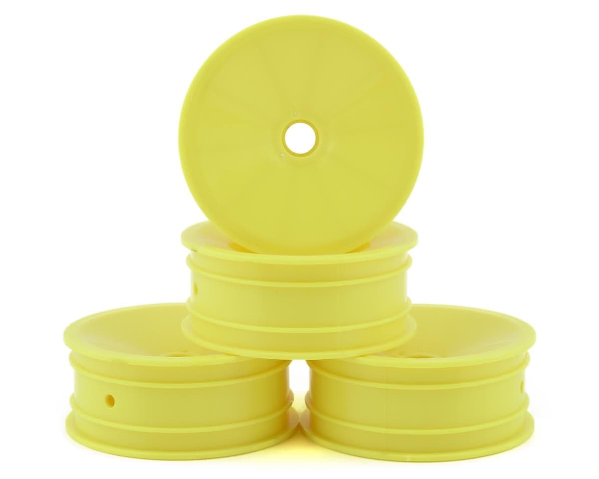 JConcepts RC10 Mono 2.2 Bearing Front Wheels (Yellow) (4) (+Offset)