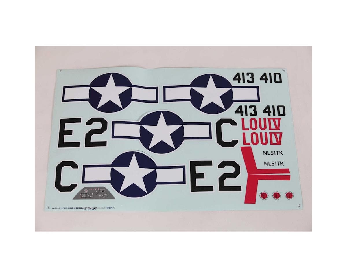 E-flite P-51D Mustang 1.5m Decal Set