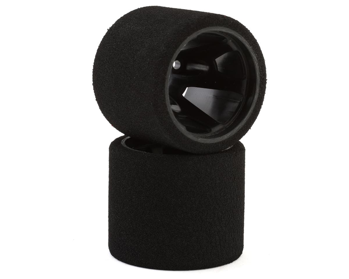 Contact 1/12 Pre-Mounted "T Foam" Rear Tires (Black) (46mm) (2) (32 Shore)
