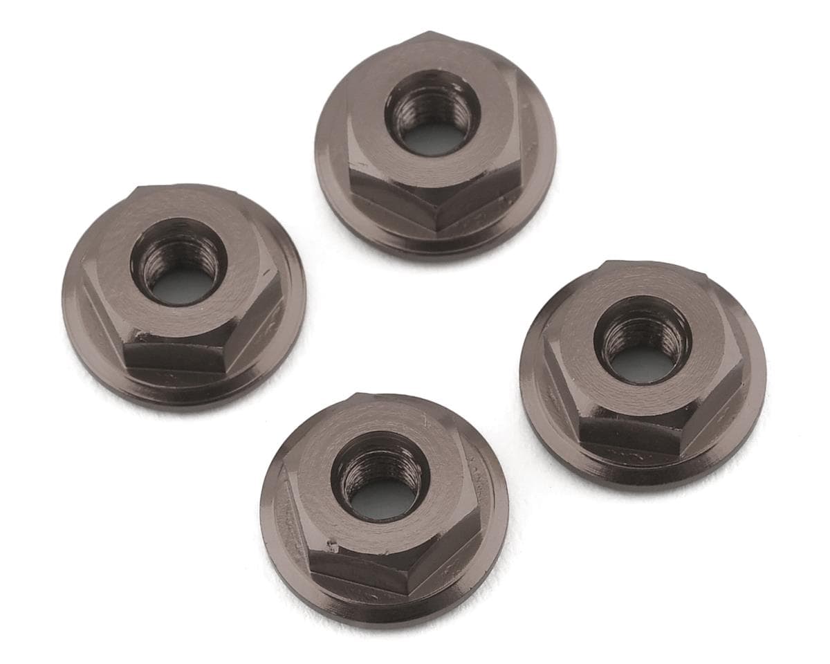 175RC Mini-T 2.0 Serrated Wheel Nuts (4) (Grey)