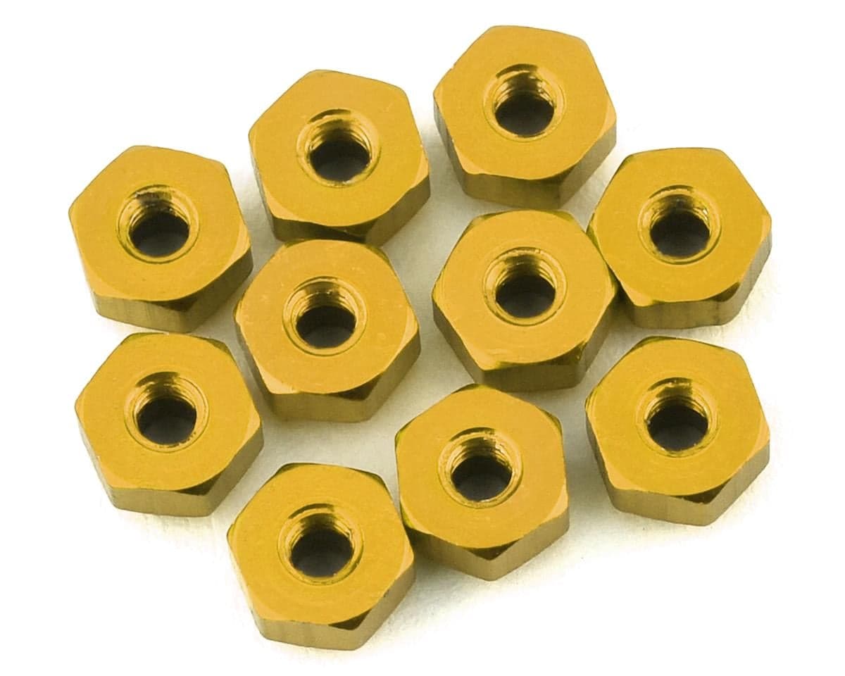 175RC 4.5mm Mini-T 2.0 Aluminum Nut Kit (Gold) (10)