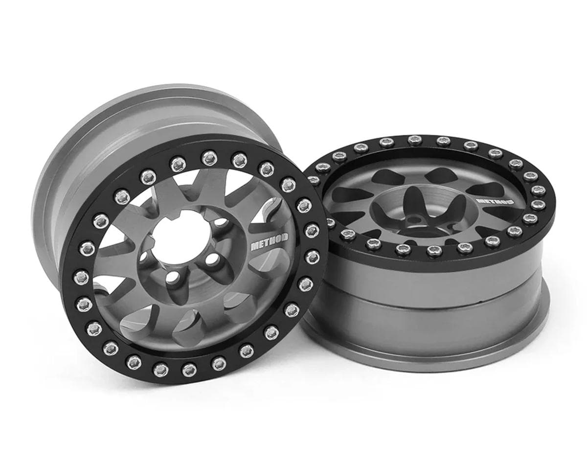 Vanquish Products 1.9" Method 101 V2 CNC Aluminum Crawler Beadlock Wheels (Grey) (2)