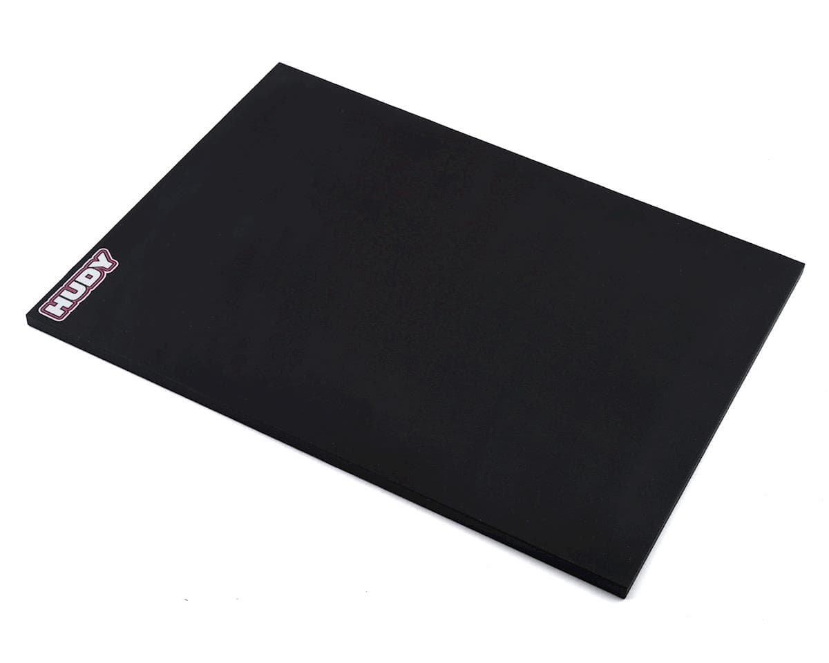 Hudy 1/10 & 1/12 On-Road Flat Set-Up Board (Lightweight) (Black) (292x425mm)