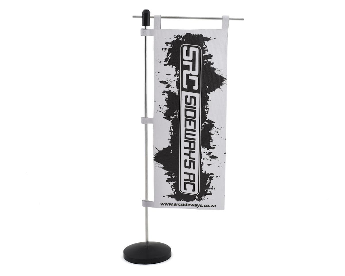 Sideways RC Scale Drift Pit Flag (White)