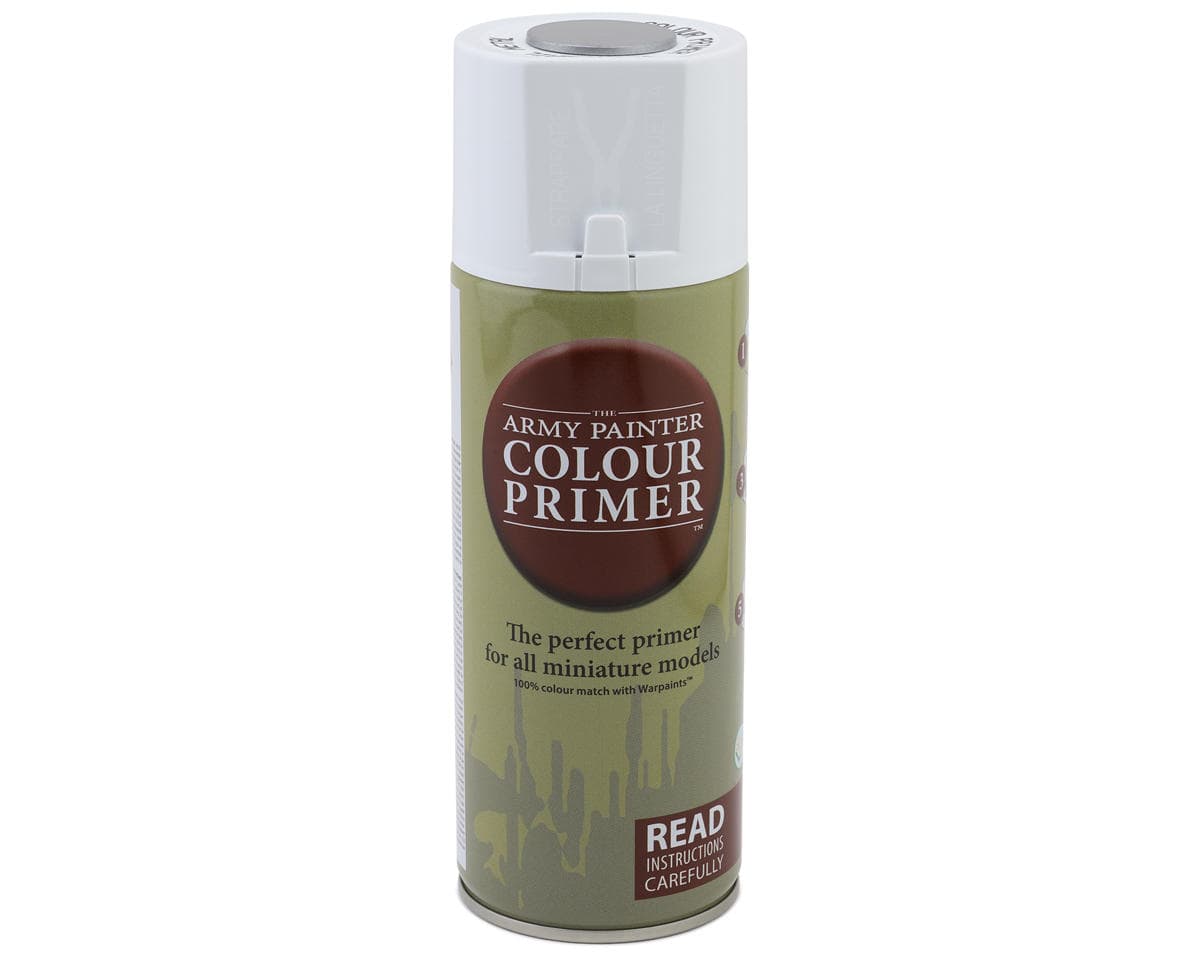 Army Painter Colour Primer Acrylic Hobby Paint Spray (Plate Mail Metal) (400ml)