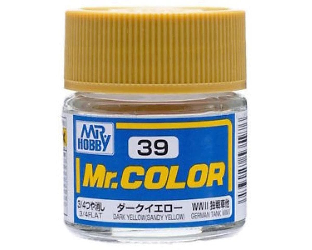 GSI Creos Mr. Hobby C39 Flat Dark Sandy Yellow Acrylic Hobby Paint (10ml)