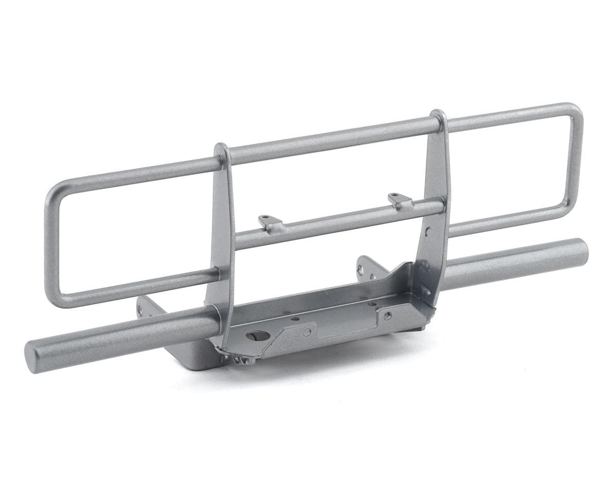 RC4WD CChand Vanquish VS4-10 Origin Oxer Steel Front Winch Bumper (Silver) w/IPF Light Buckets