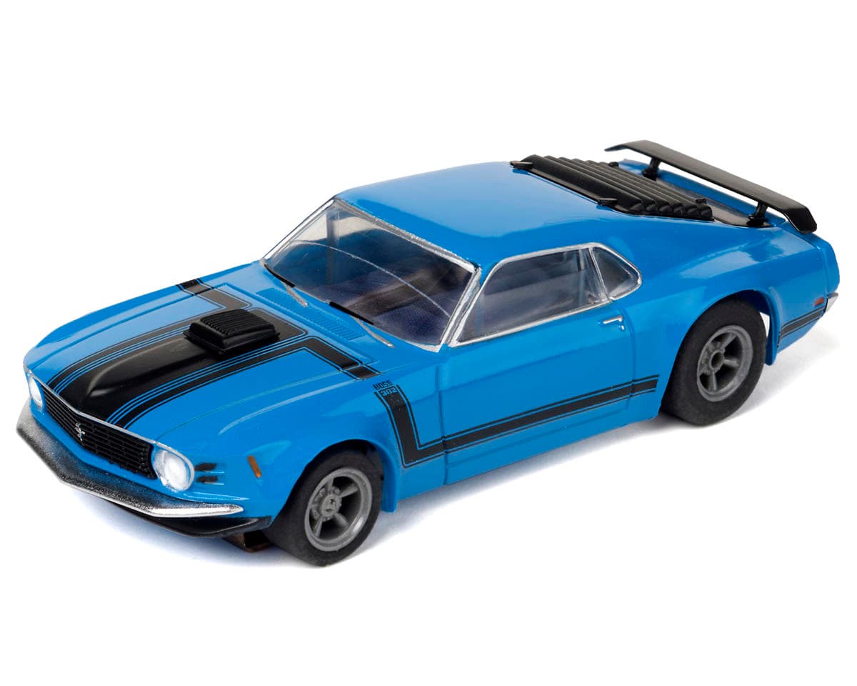 AFX Collector Series Mustang Boss 302 HO Slot Car (Grabber Blue) (LWB) (Mega G+)