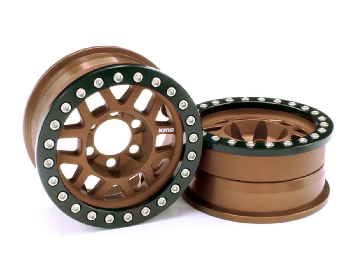 Vanquish Products 1.9" KMC XD229 Machete V2 CNC Aluminum Crawler Beadlock Wheels (Bronze) (2)