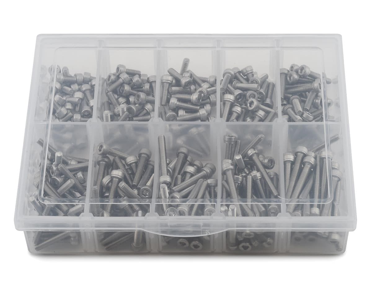 Samix Stainless Steel M3 Screw Set w/Plastic Box (Cap Head) (Silver) (300)