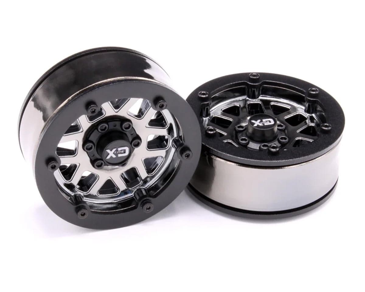 Incision KMC XD229 Machete 1.9" Plastic Beadlock Wheels (2) (Black Chrome)