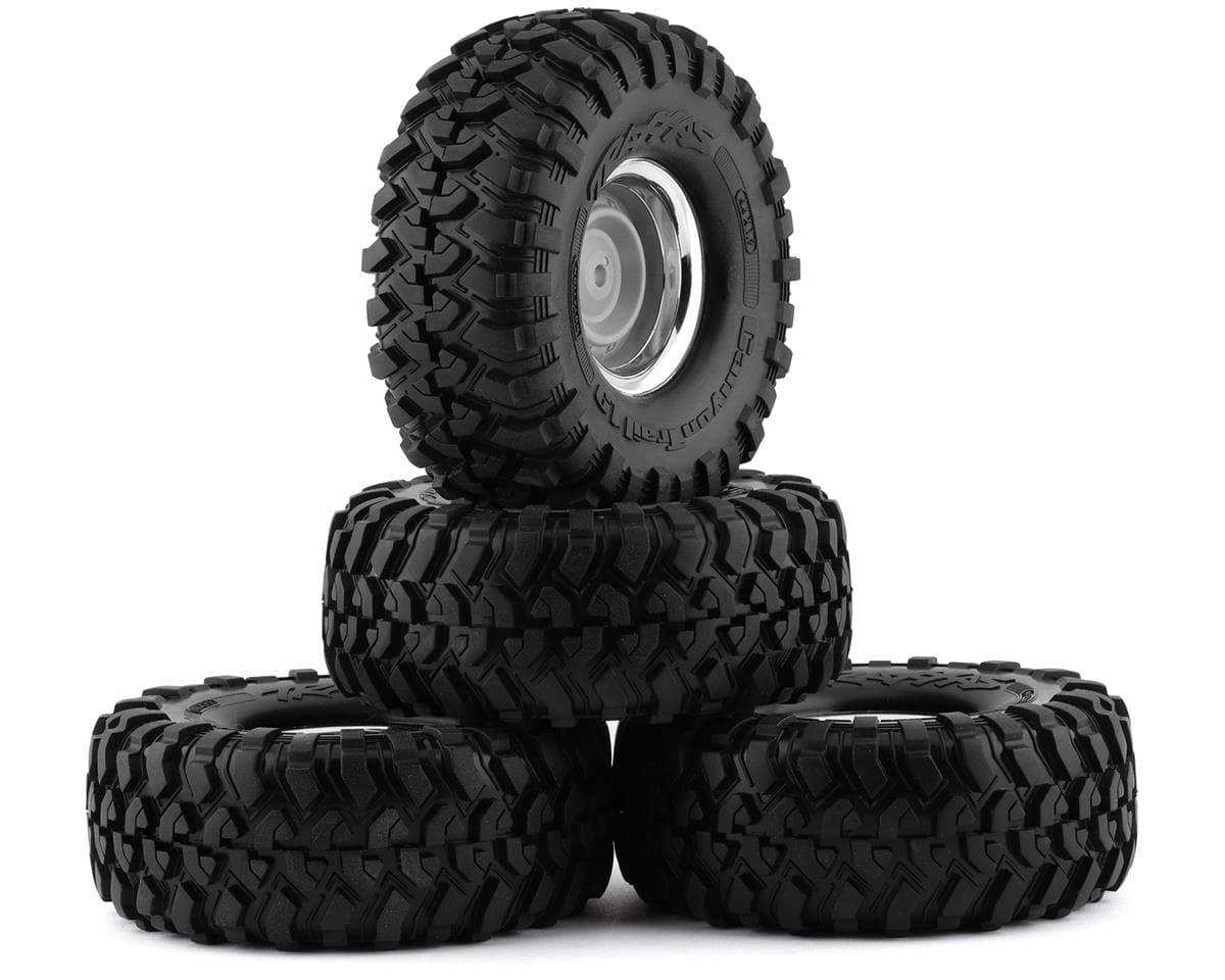 Traxxas TRX-4 Blazer Pre-Mounted Canyon Trail 1.9" Crawler Tires (Chrome) w/Blazer Wheels & 12mm Hex