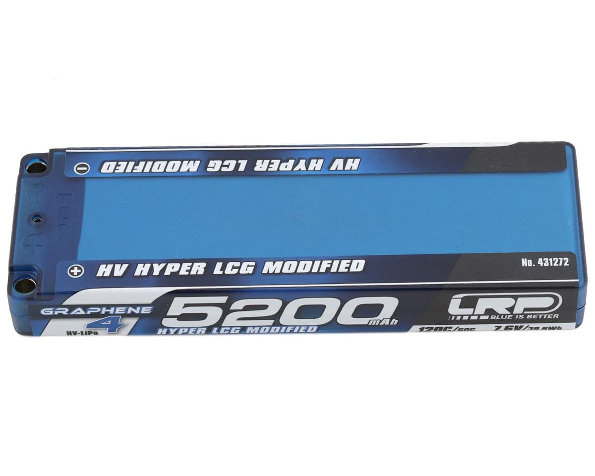 LRP 2S 120C Hyper-LCG Graphene-4 HV LiPo Battery (7.6V/5200mAh) w/5mm Connectors (ROAR/EFRA Approved)