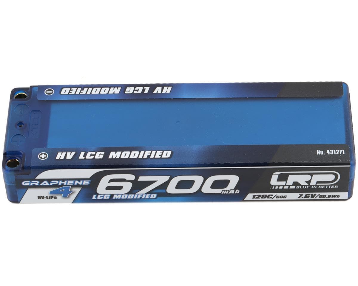 LRP 2S 120C LCG Graphene-4 HV LiPo Battery (7.6V/6700mAh) w/5mm Connectors (ROAR/EFRA Approved)