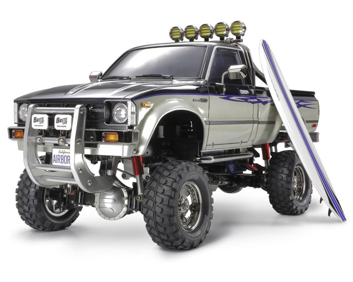 Tamiya Toyota Hilux High-Lift Electric 4X4 Scale Truck Kit w/3-Speed & Surfboard
