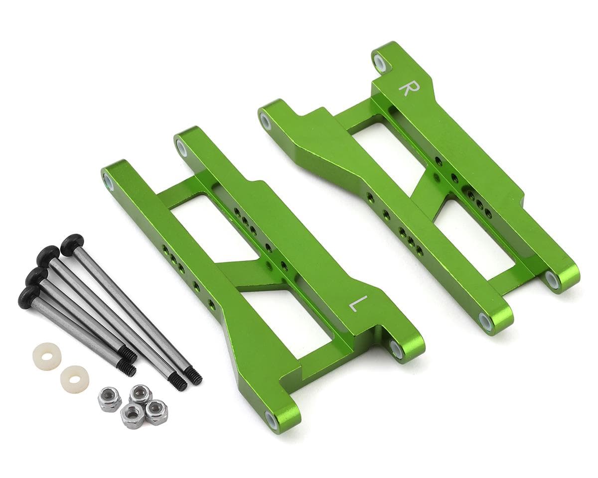 ST Racing Concepts Aluminum Heavy Duty Rear Suspension Arms for Traxxas Slash w/Locknut Hinge Pins (2) (Green)