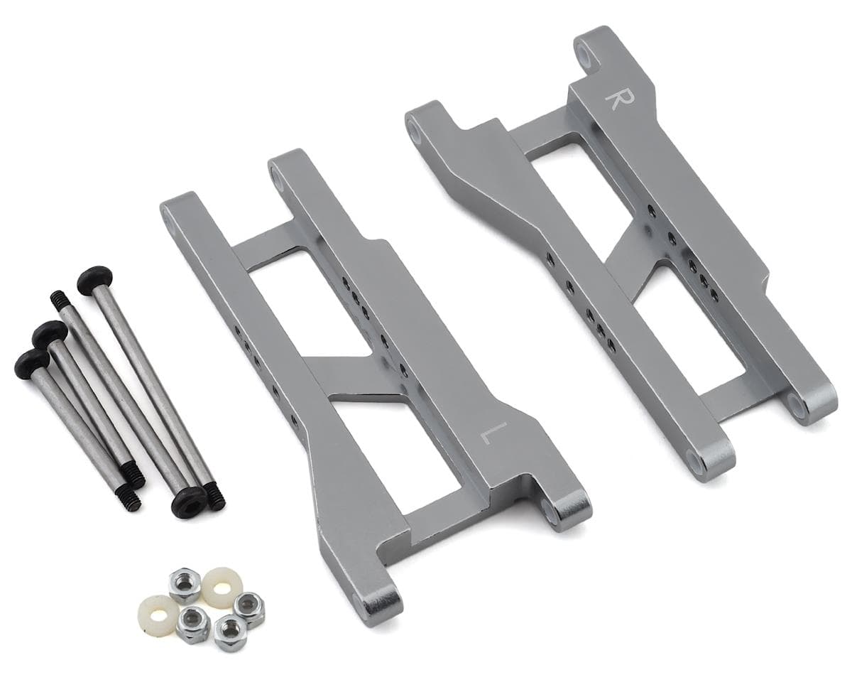 ST Racing Concepts Aluminum Heavy Duty Rear Suspension Arms for Traxxas Slash w/Locknut Hinge Pins (2) (Gun Metal)