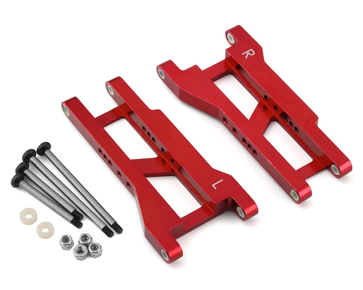 ST Racing Concepts Aluminum Heavy Duty Rear Suspension Arms for Traxxas Slash w/Locknut Hinge Pins (2) (Red)