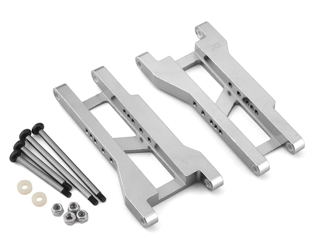 ST Racing Concepts Aluminum Heavy Duty Rear Suspension Arms for Traxxas Slash w/Locknut Hinge Pins (2) (Silver)