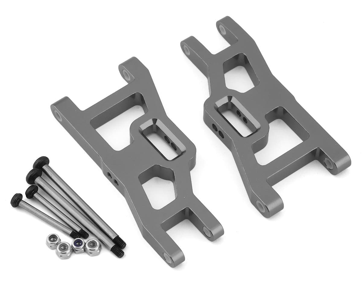 ST Racing Concepts Aluminum Heavy Duty Front Suspension Arms for Traxxas Slash w/Locknut Hinge Pins (2) (Gun Metal)