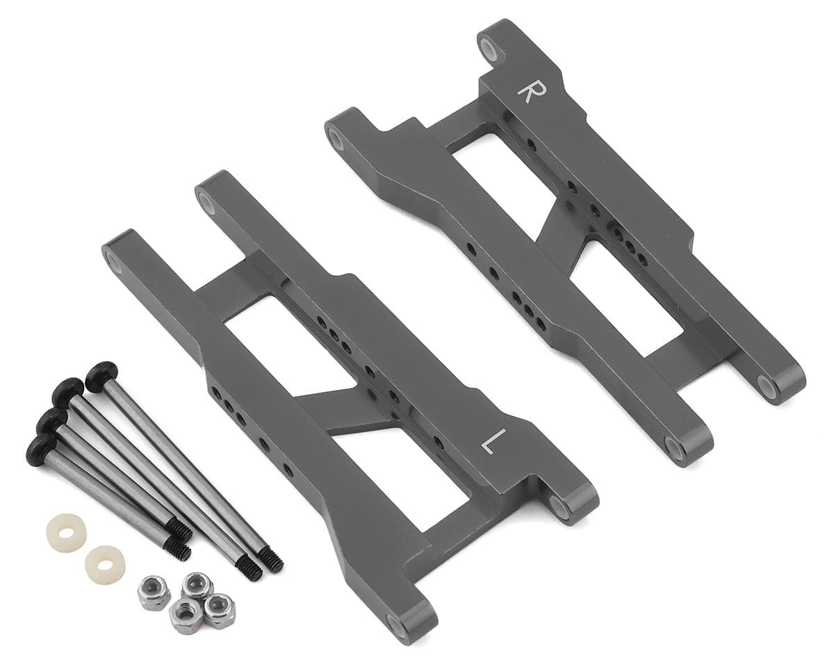 ST Racing Concepts Aluminum Rear Suspension Arms for Traxxas Rustler/Stampede w/Locknut Hinge Pins (2) (Gun Metal)