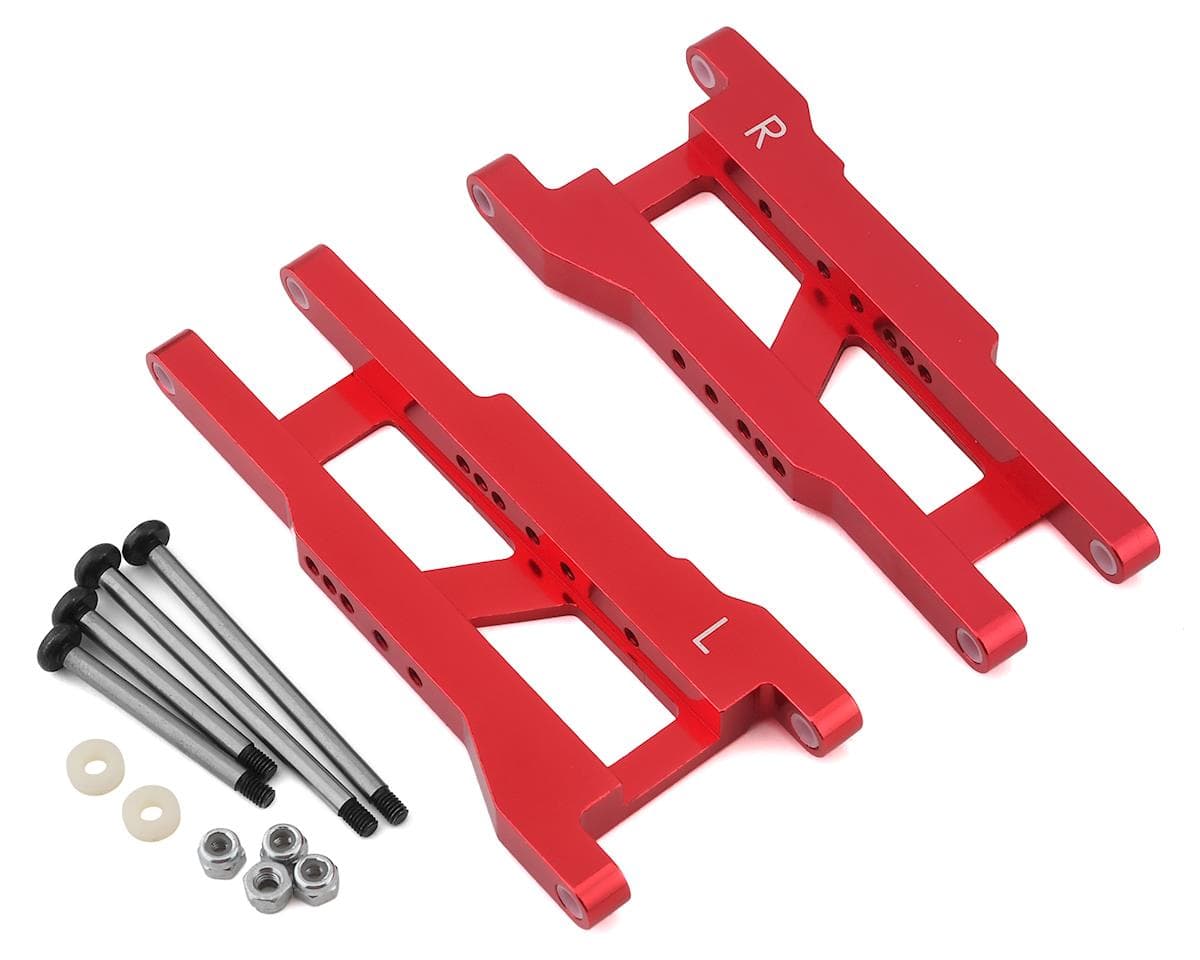 ST Racing Concepts Aluminum Rear Suspension Arms for Traxxas Rustler/Stampede w/Locknut Hinge Pins (2) (Red)