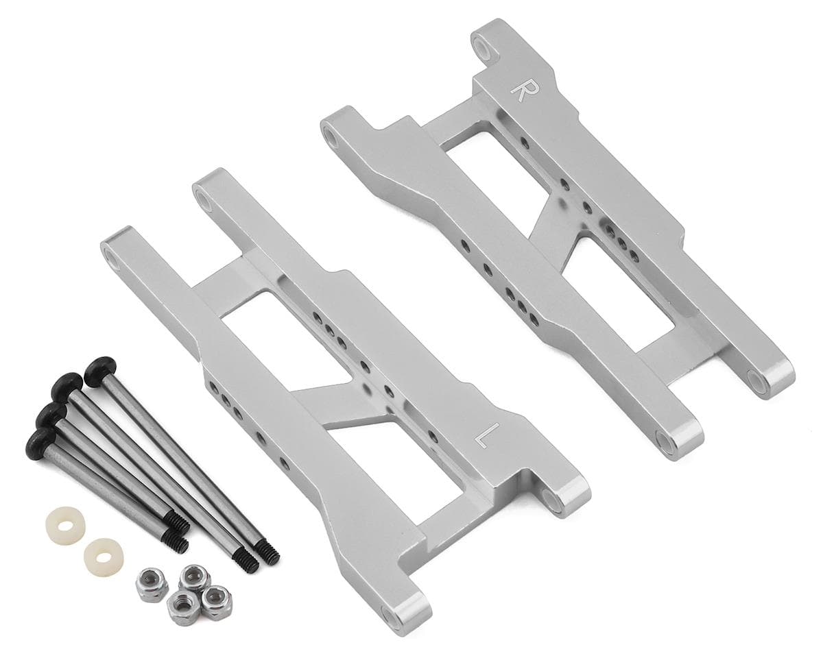 ST Racing Concepts Aluminum Rear Suspension Arms for Traxxas Rustler/Stampede w/Locknut Hinge Pins (2) (Silver)