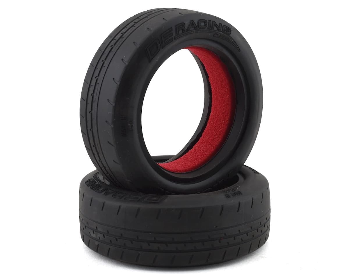 DE Racing Phenom Front Racing Tires w/Red Insert (2) (D40)