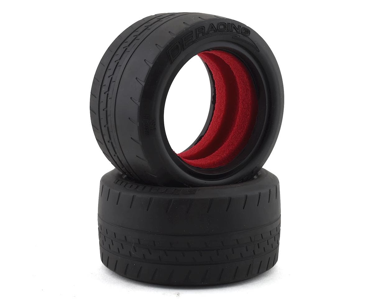 DE Racing Phenom 2.2 Buggy Rear Racing Tires w/Red Insert (2) (D30)