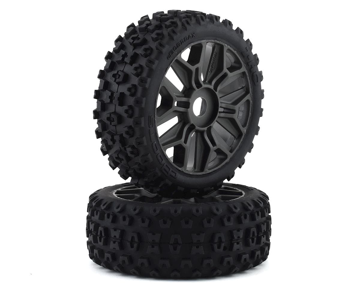 Arrma BLX 4x4 Dboots '2HO' 1/8 Pre-mounted Tire Set (Gun Metal) (2)