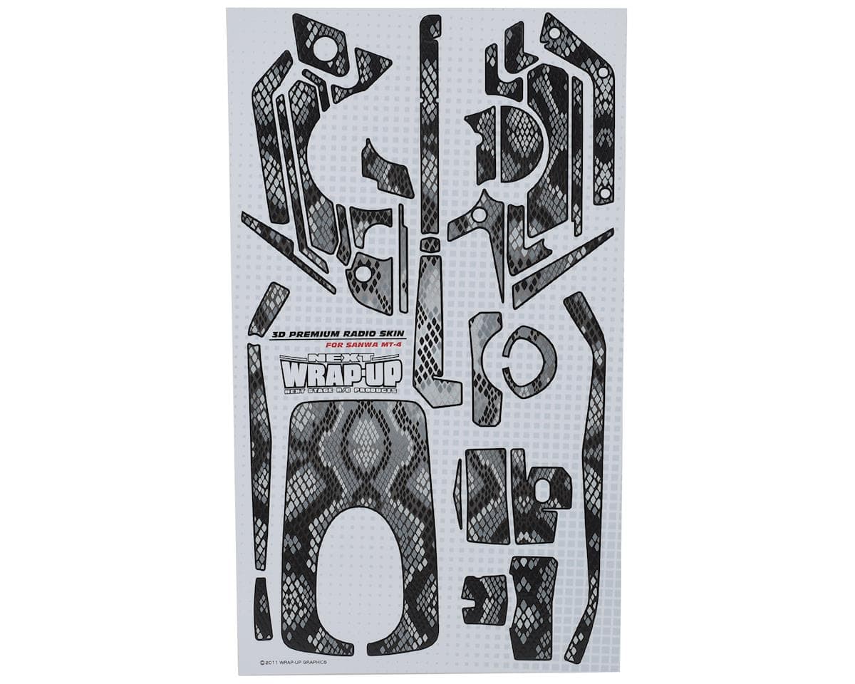 WRAP-UP NEXT REAL 3D "Python" Premium Transmitter Skin (Monotone) (Sanwa MT4)